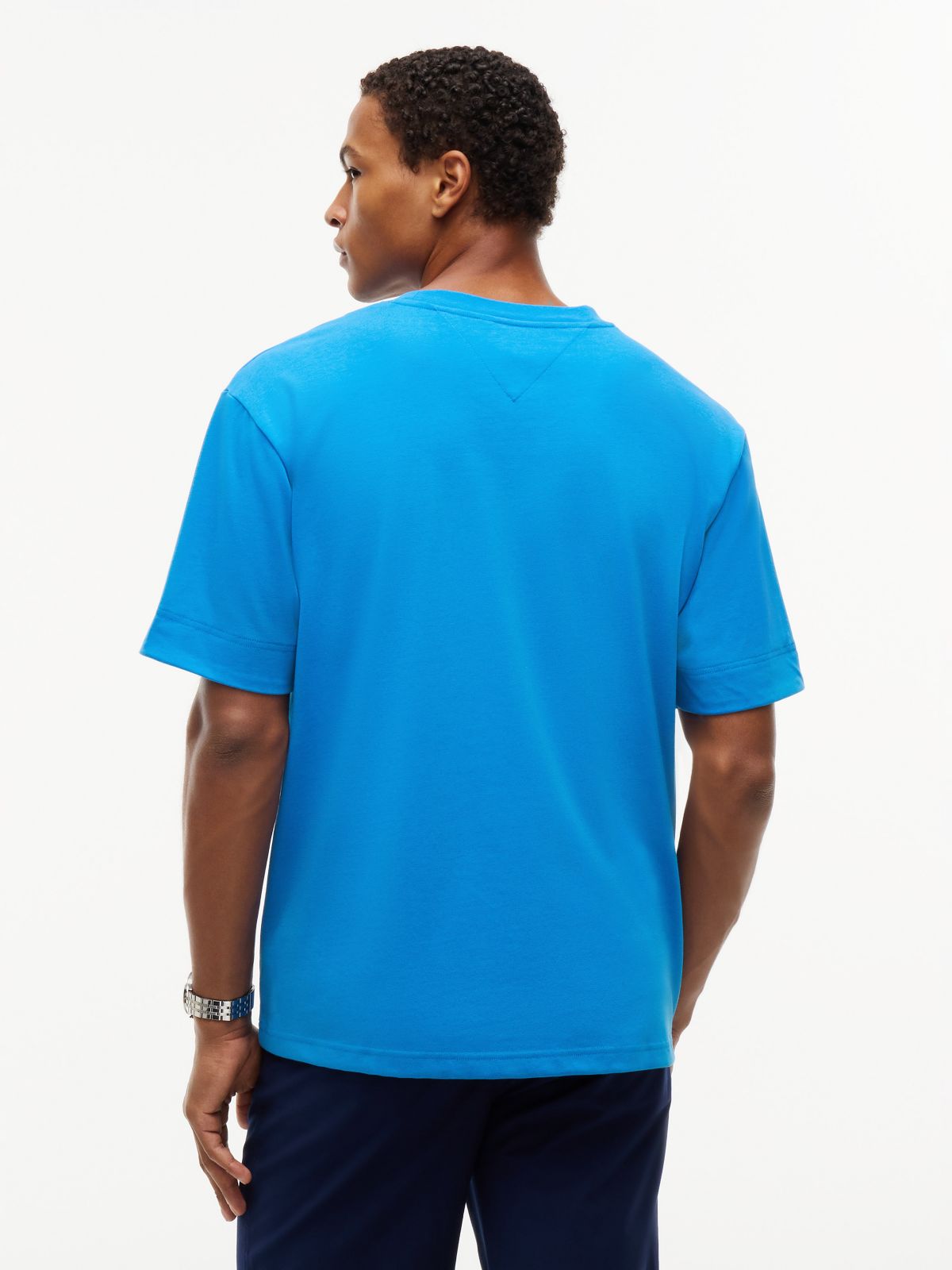 Marina Club Logo Cuffed T-Shirt — Liberty Blue