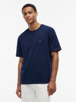 Marina Club Logo Cuffed T-Shirt, Light Navy