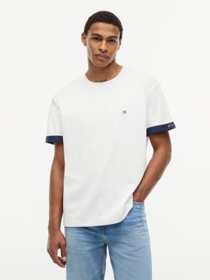 Marina Club Logo Cuffed T-Shirt, White