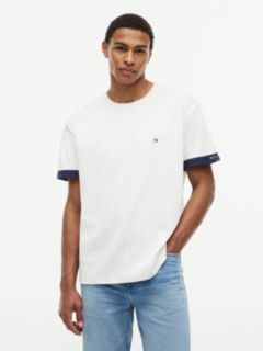 Marina Club Logo Cuffed T-Shirt — White 1