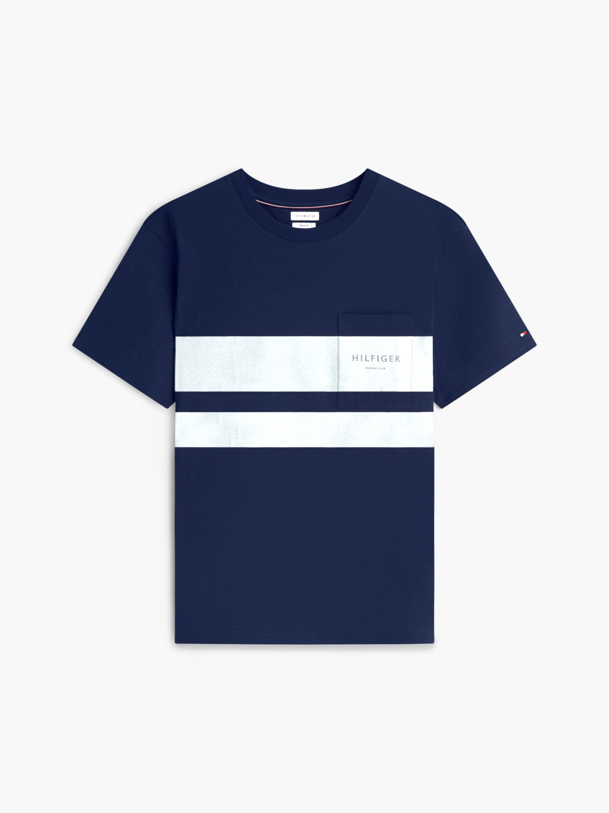 Marina Club Logo Pocket T-Shirt — Light Navy