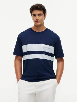 Marina Club Logo Pocket T-Shirt, Light Navy