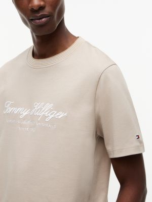 Мужские футболки Tommy Hilfiger Nautical Script Logo Striped T-Shirt — фото 3