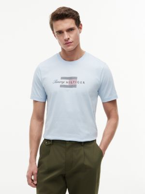 Tommy Script Flag Logo T-Shirt, Breezy Blue