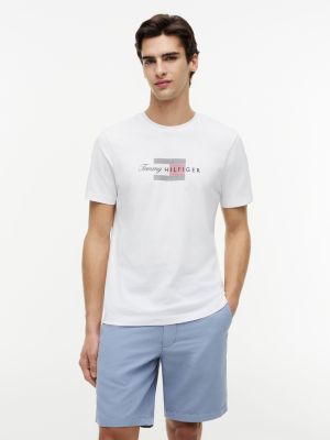 Tommy Script Flag Logo T-Shirt, White