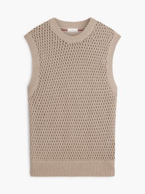 Мужские свитеры Tommy Hilfiger Regular Fit Open-Knit Sweater Vest — фото 5
