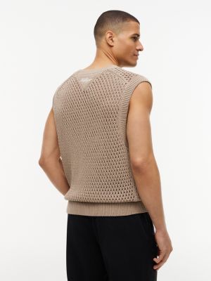 Мужские свитеры Tommy Hilfiger Regular Fit Open-Knit Sweater Vest — фото 4