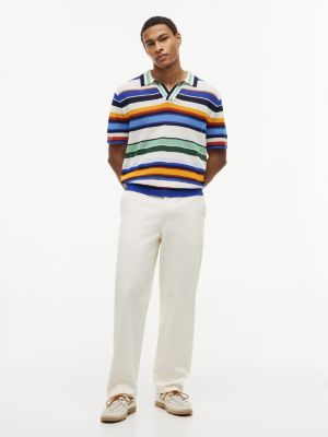 Мужские свитеры Tommy Hilfiger Relaxed Fit Multi-Stripe Sweater Polo — фото 2