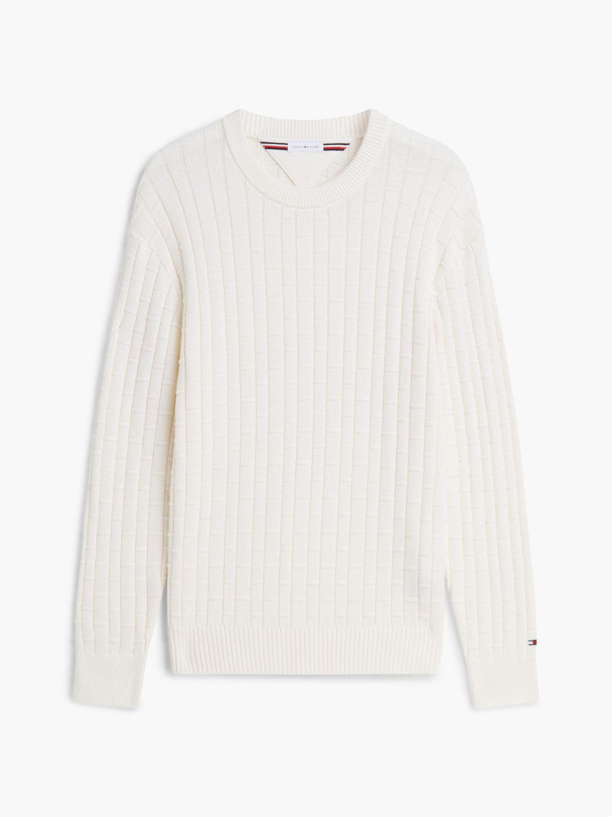 Relaxed Fit Crewneck Sweater — Ivory Petal