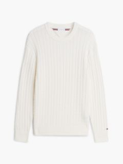 Relaxed Fit Crewneck Sweater — Ivory Petal 5