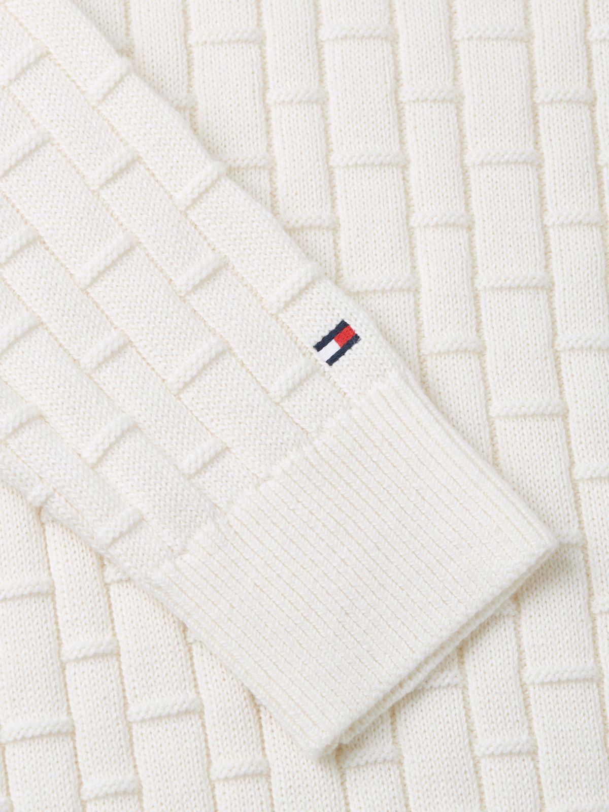 Relaxed Fit Crewneck Sweater — Ivory Petal