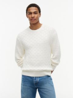 Relaxed Fit Crewneck Sweater — Ivory Petal 1
