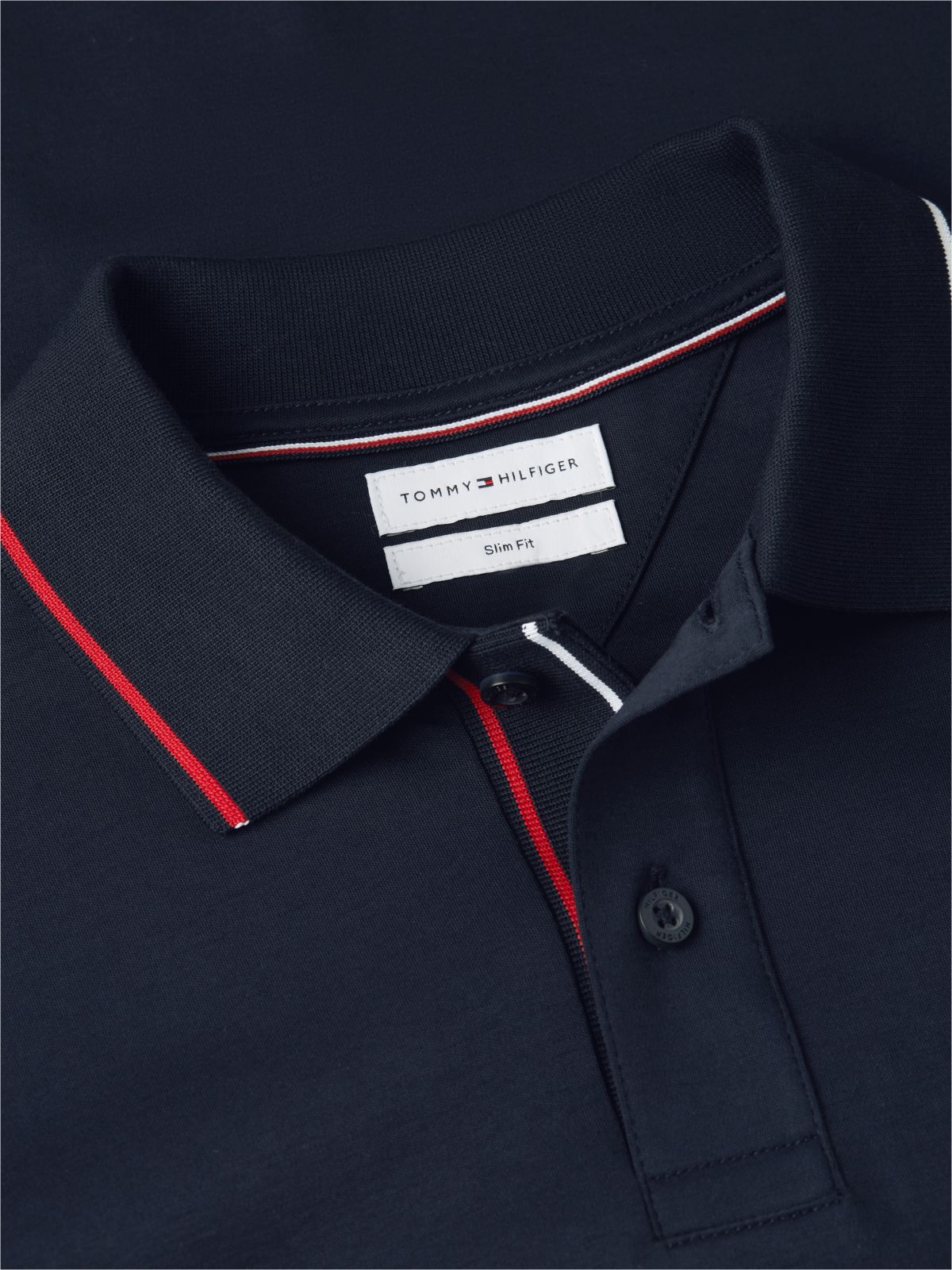 Slim Fit Smooth Cotton Polo — Navy Blue
