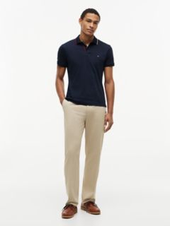 Slim Fit Smooth Cotton Polo — Navy Blue 2