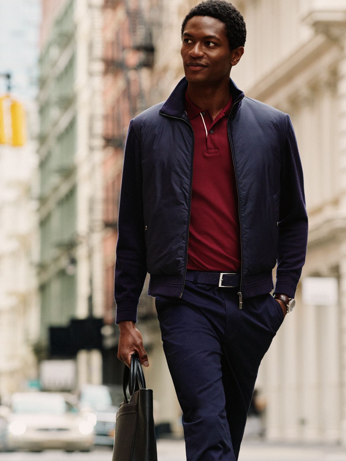 Slim Fit Smooth Cotton Polo — Burgundy