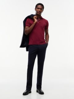 Slim Fit Smooth Cotton Polo — Burgundy 2