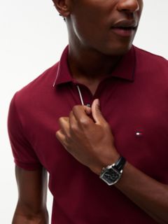 Slim Fit Smooth Cotton Polo — Burgundy 3