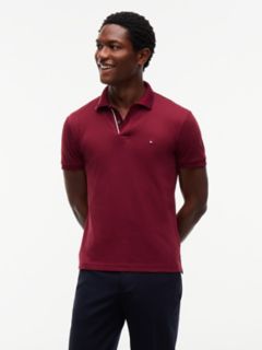Slim Fit Smooth Cotton Polo — Burgundy 1