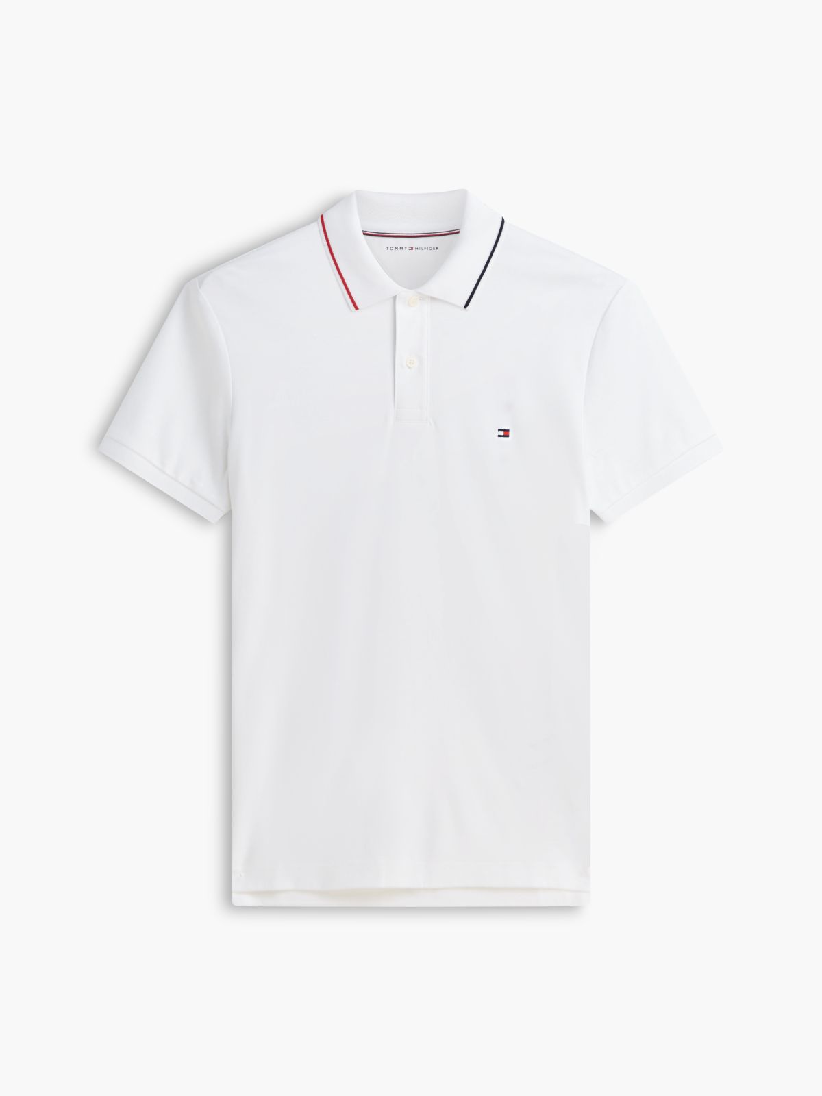 Slim Fit Smooth Cotton Polo — White
