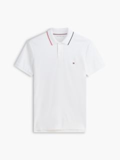 Slim Fit Smooth Cotton Polo — White 5