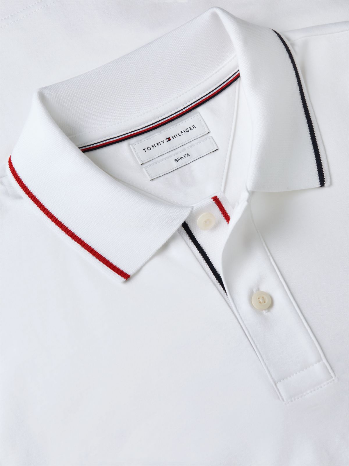 Slim Fit Smooth Cotton Polo — White