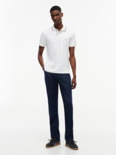 Slim Fit Smooth Cotton Polo — White 2