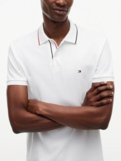 Slim Fit Smooth Cotton Polo — White 3