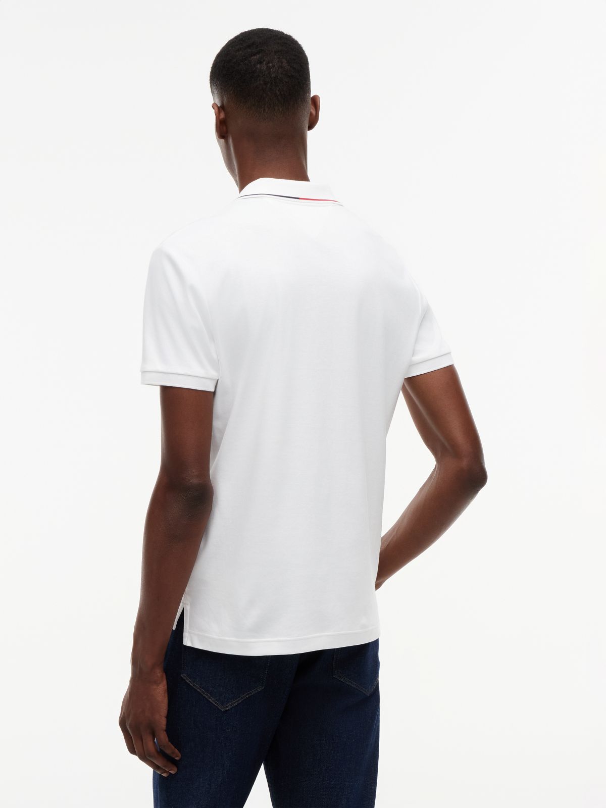 Slim Fit Smooth Cotton Polo — White