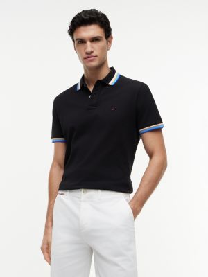 Regular Fit Tipped Polo, Black