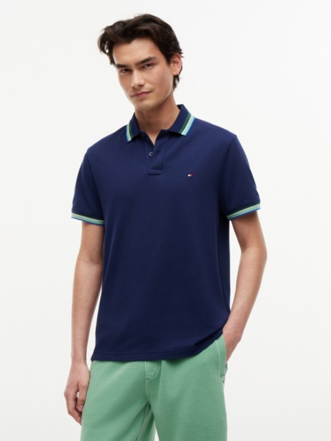 Мужские топы Tommy Hilfiger Regular Fit Tipped Polo