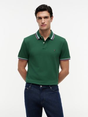 Regular Fit Tipped Polo, Street Green