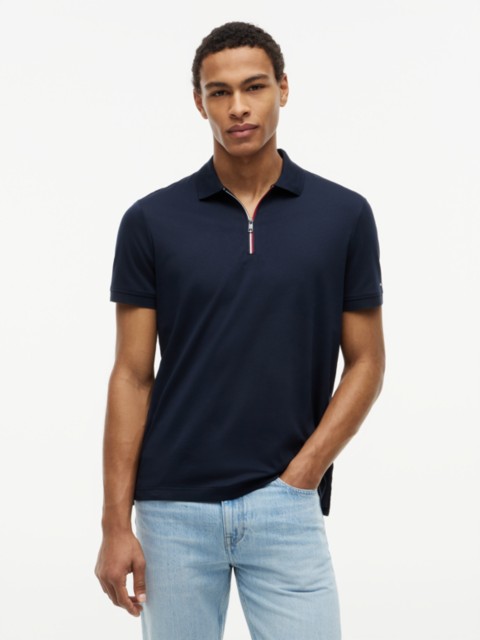 Мужские свитеры Tommy Hilfiger Regular Fit Smooth Cotton Zip Polo