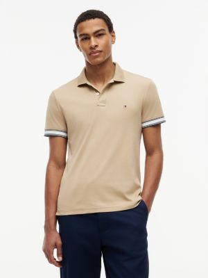 Slim Fit Smooth Cotton Polo, Batique Khaki