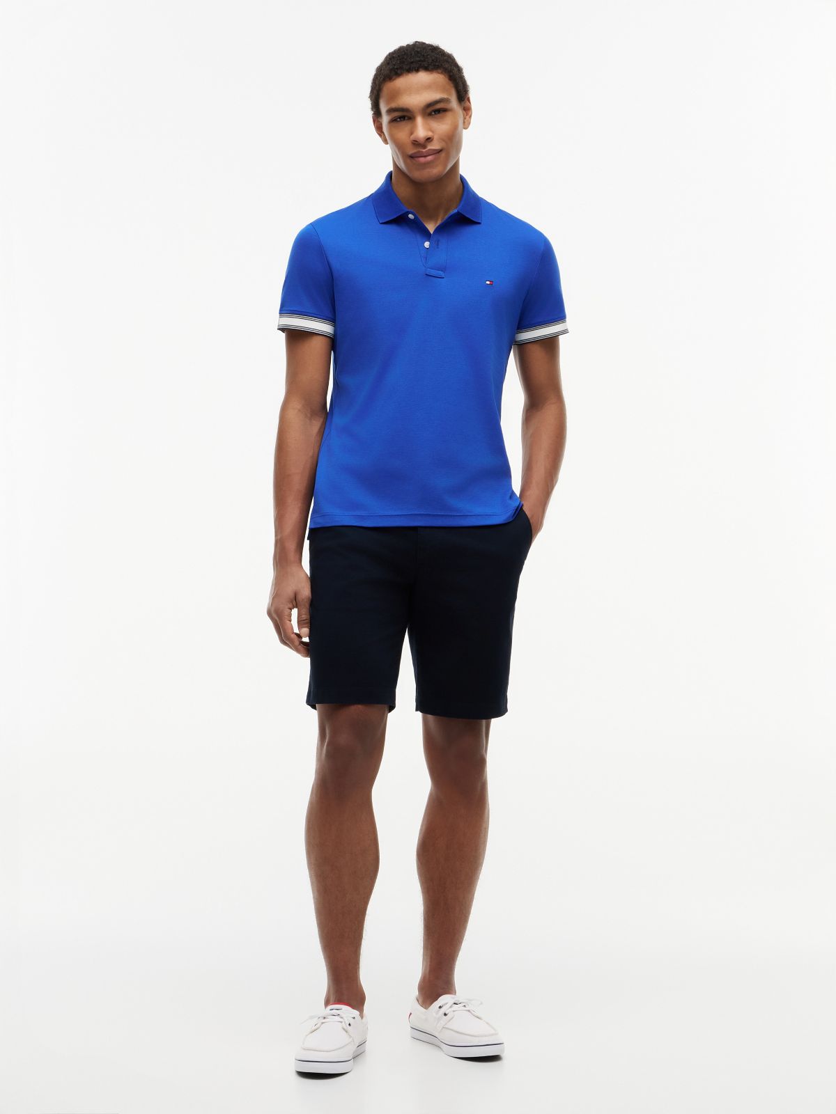 Slim Fit Smooth Cotton Polo — Regal Blue