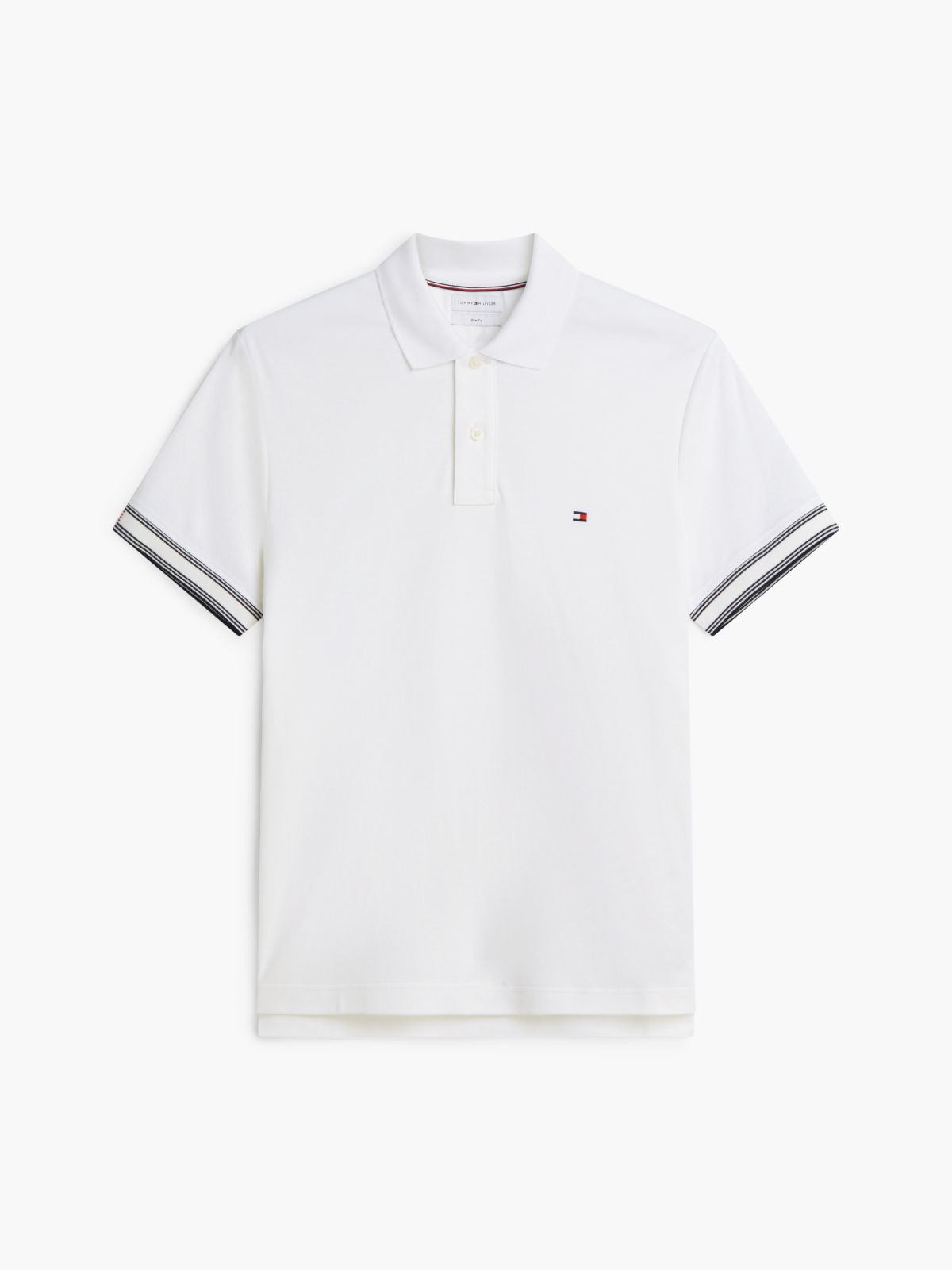 Slim Fit Smooth Cotton Polo — White