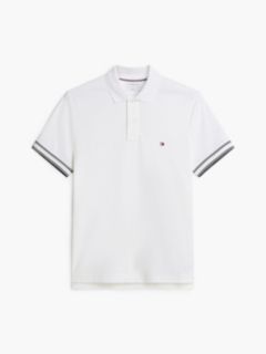 Slim Fit Smooth Cotton Polo — White 5