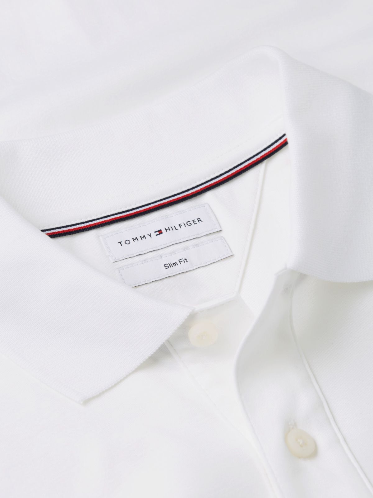 Slim Fit Smooth Cotton Polo — White