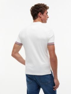 Slim Fit Smooth Cotton Polo — White 4