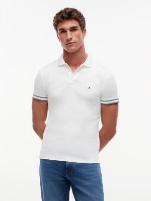 Slim Fit Smooth Cotton Polo, White