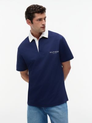 Classic Fit Wicking Rugby Polo, Light Navy