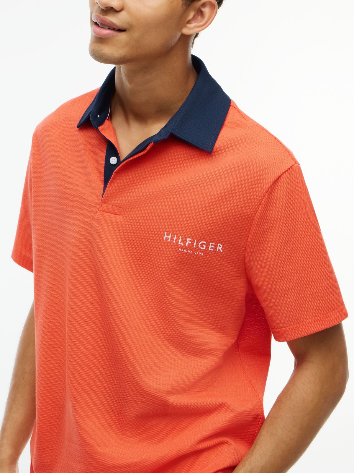 Classic Fit Wicking Rugby Polo — Brilliant Orange