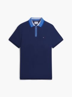 Classic Fit Quarter-Zip Polo — Light Navy 5