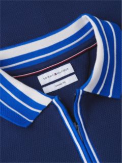 Classic Fit Quarter-Zip Polo — Light Navy 6