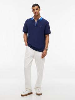 Classic Fit Quarter-Zip Polo — Light Navy 2