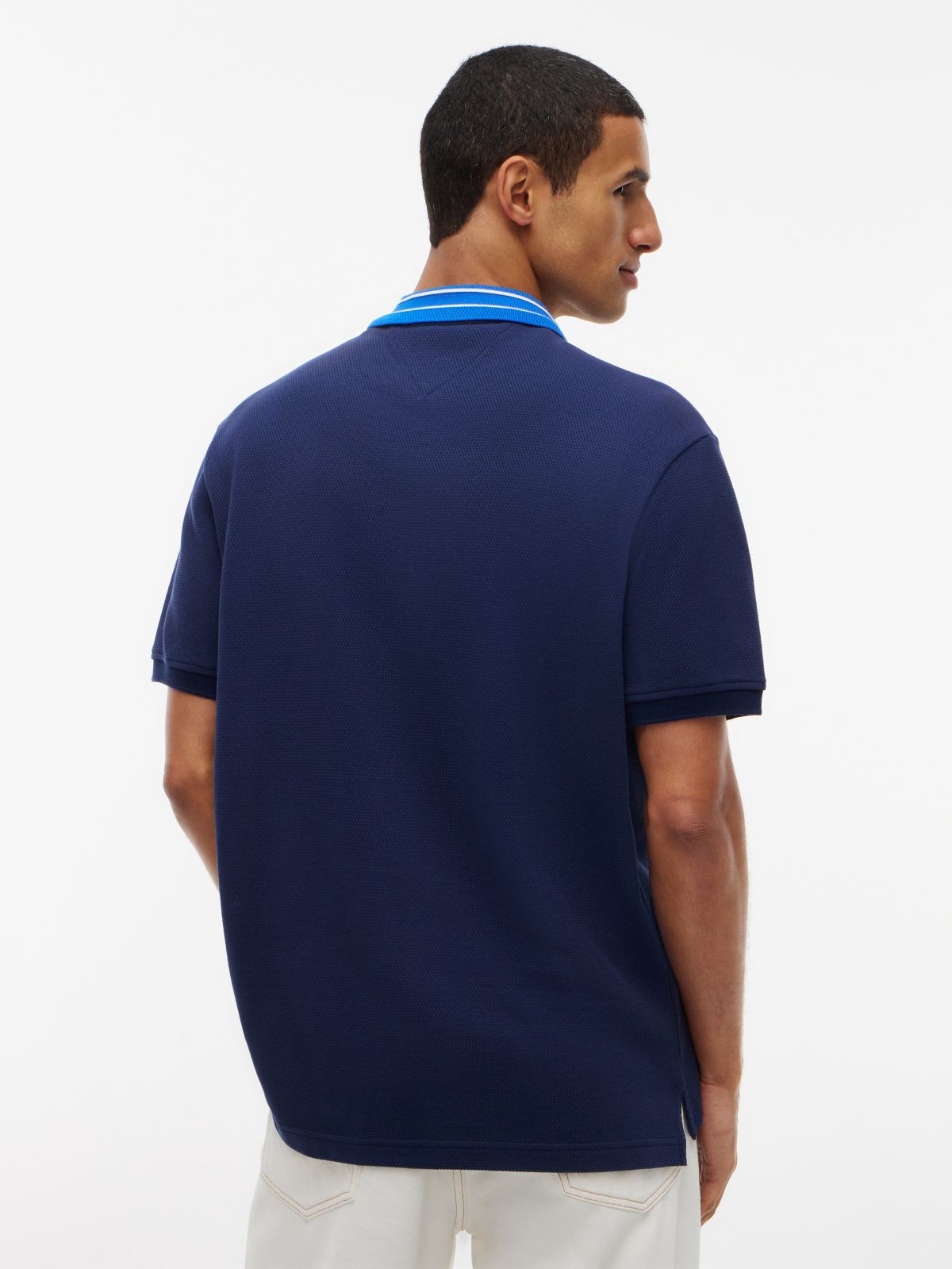 Classic Fit Quarter-Zip Polo — Light Navy