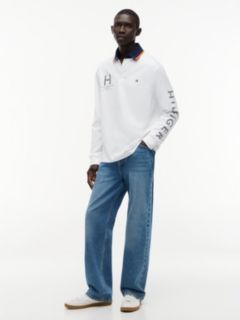 Classic Fit Athleisure Jersey Polo — White 2