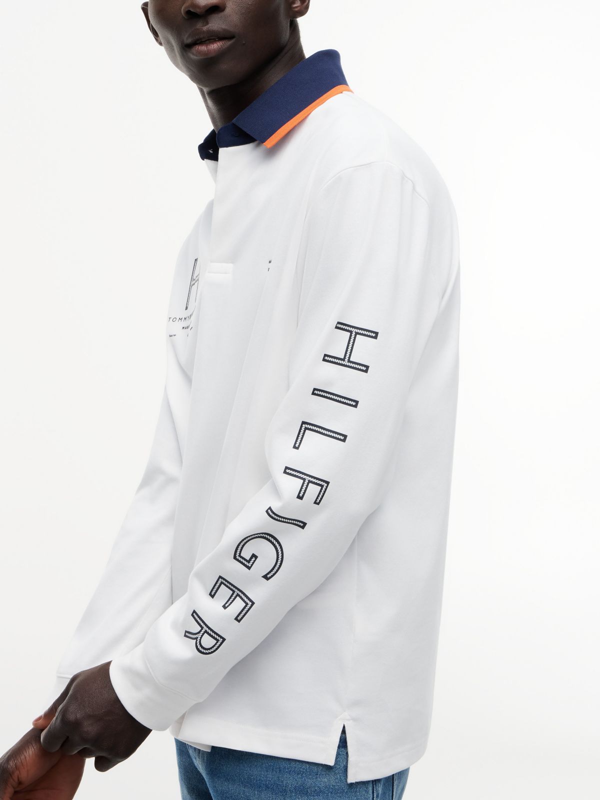 Classic Fit Athleisure Jersey Polo — White