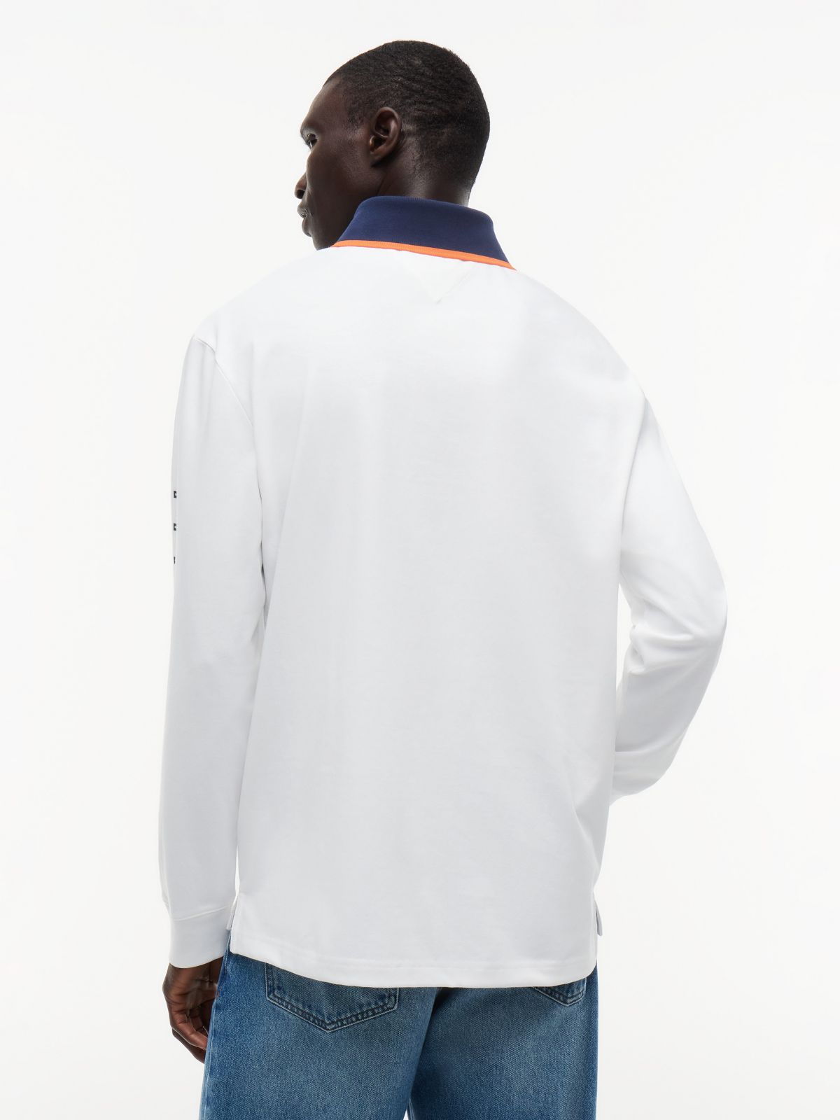 Classic Fit Athleisure Jersey Polo — White