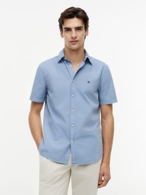 Regular Fit Garment-Dyed Shirt, Brisk Blue