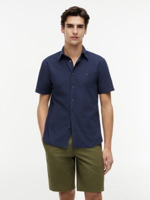 Regular Fit Garment-Dyed Shirt, Carbon Navy
